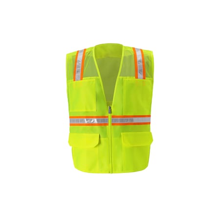 Multi-Pocket Safety Vest, Medium, Lime